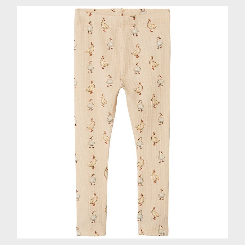 Lil' Atelier leggins - Rib - NmfGavo - Sand Dollar/Duck