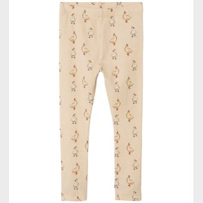 Lil' Atelier leggins - Rib - NmfGavo - Sand Dollar/Duck