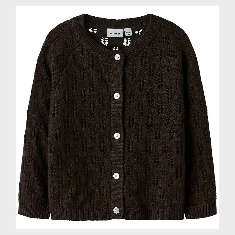 Name It Cardigan - Strik - NmfFleslit - Seal Brown