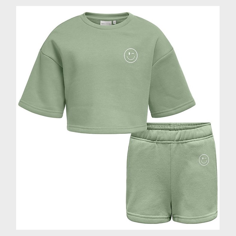 Kids Only Shortss�t - Koglena - Hedge Green/Cloud Dancer