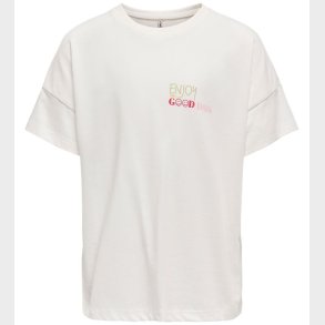 Kids Only T-shirt - Koglia - Cloud Dancer/Sun