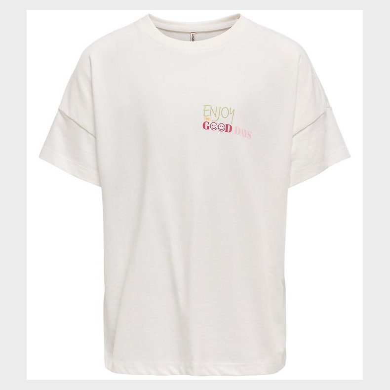 Kids Only T-shirt - Koglia - Cloud Dancer/Sun