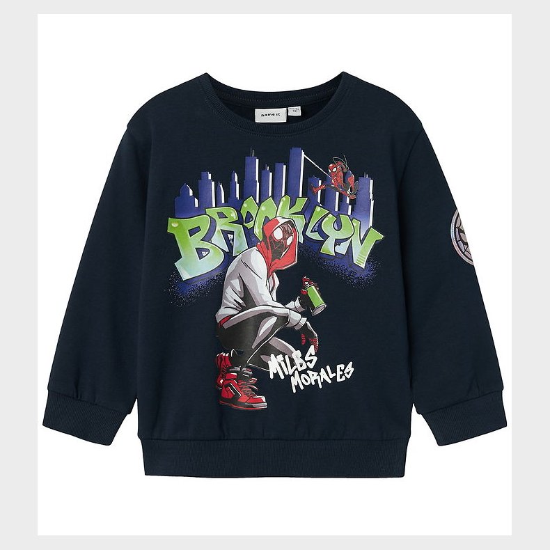 Name It Sweatshirt - Nmmorin - Spiderman - Dark Sapphire