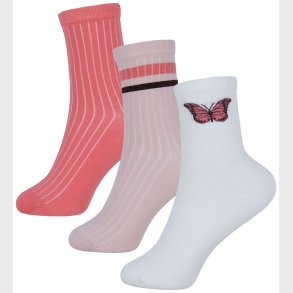 Name It Strmper - 3-pak - NkfLuna - Bright White/Rapture Rose/B