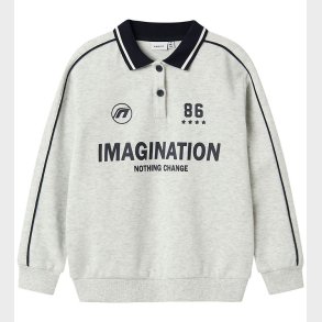 Name It Polobluse - NkmKris - Light Grey Melange