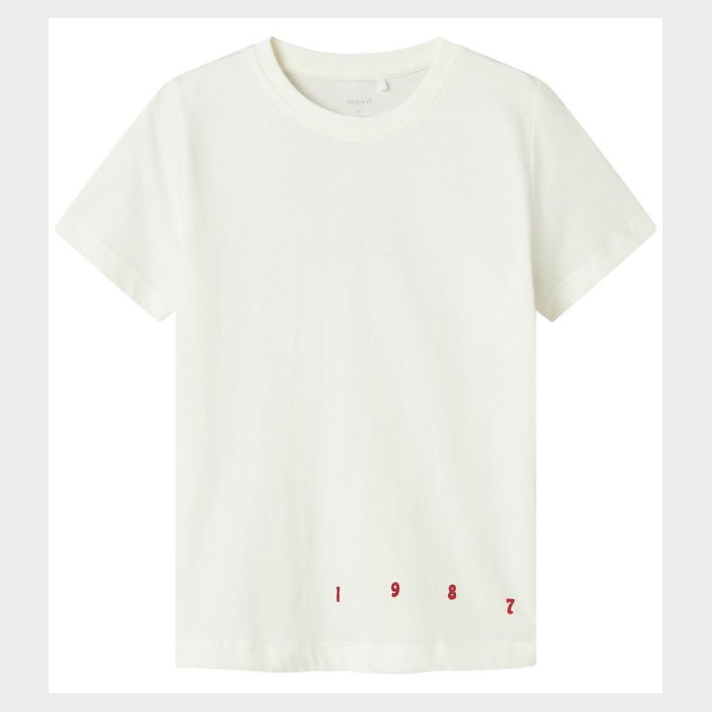 Name It T-shirt - NkmLibbo - Cloud Dancer/Paradise