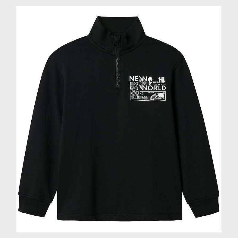 Name It Sweatshirt - Half Zip - NkmKimba - Black