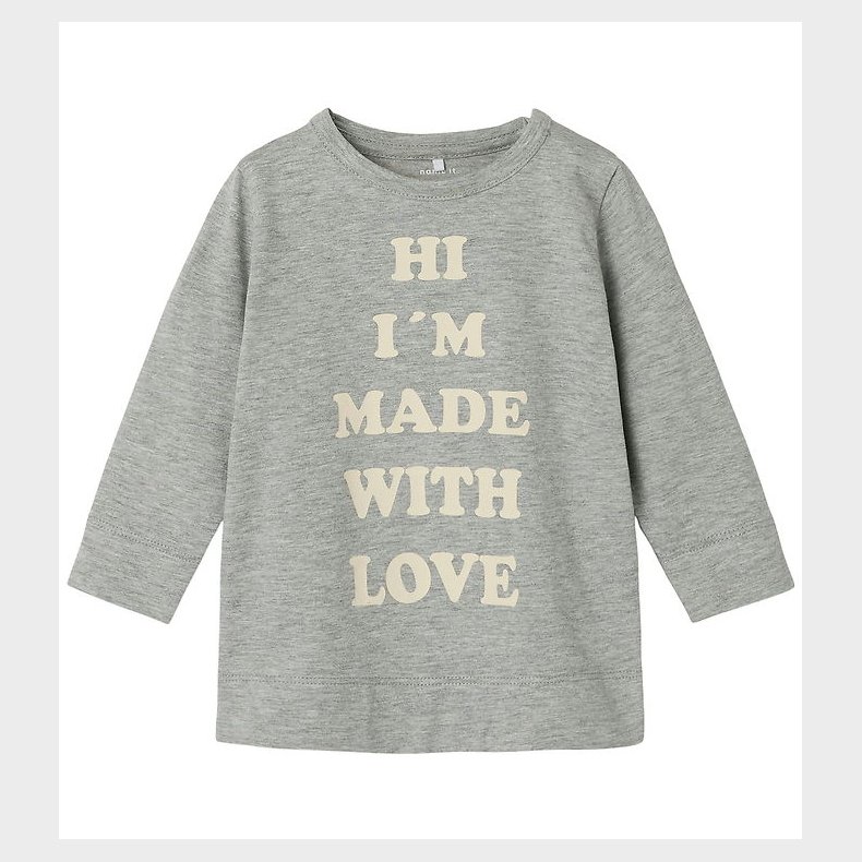 Name It Bluse - NbfLaba - Grey Melange