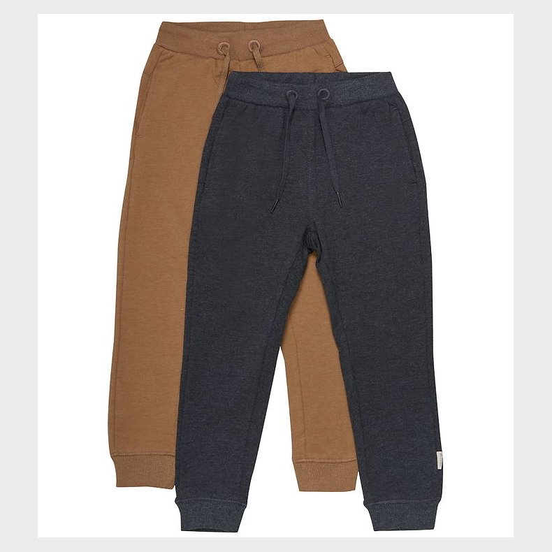 Minymo Sweatpants - 2-pak - Dark Gray Melange