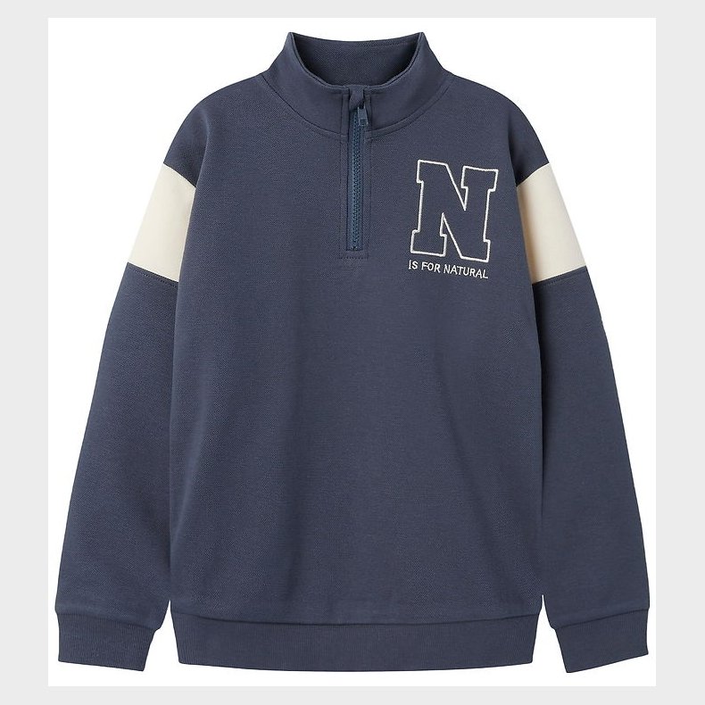 Name It Bluse - NkmDenno - Half Zip - Ombre Blue