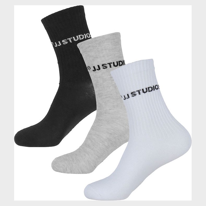 Jack & Jones Strmper - JacSoho - 3-Pak - Black/White - Light Gr