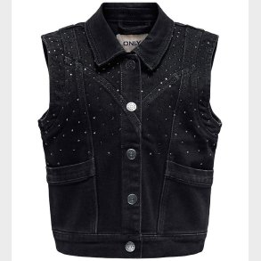 Kids Only Denimvest - KogKennedy - Washed Black/Rhinestone