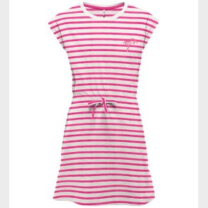 Kids Only Kjole - KogTrine - Cloud Dancer/Fuchsia Fedora