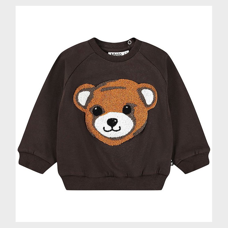 Molo Sweatshirt - Disc - Teddy Friend - Dark Cocoa