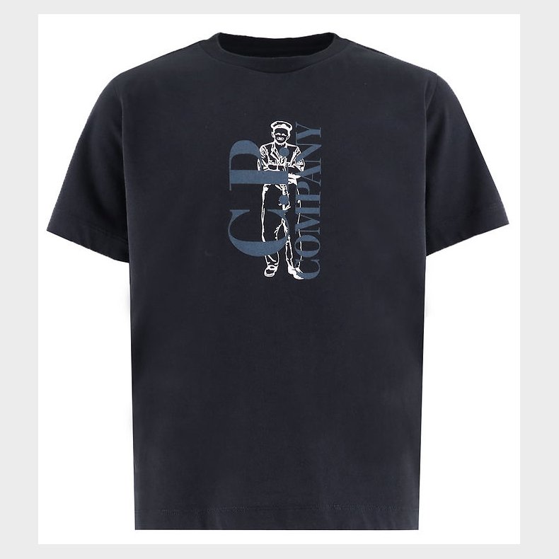 C.P. Company T-shirt - Total Eclipse Blue m. Print