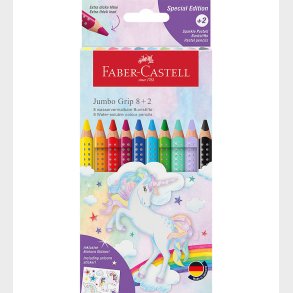 Faber-Castell Farveblyanter - Jumbo Grip - Akvarel - 8+2 Sparkle
