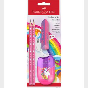 Faber-Castell Blyantst - Unicorn - 4 Dele - Pink