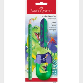 Faber-Castell Blyantst - Dinosaur Jumbo 1 - 3 Dele - Grn