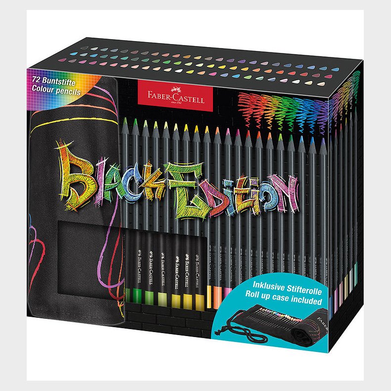 Faber-Castell Farveblyanter - Penalhus Rulle - 72 Dele