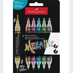Faber-Castell Tuscher - Shake&Paint Acrylic - 6 Stk. - Metallic