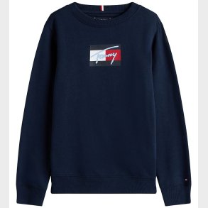Tommy Hilfiger Sweatshirt - Script Flag - Dark Night Navy