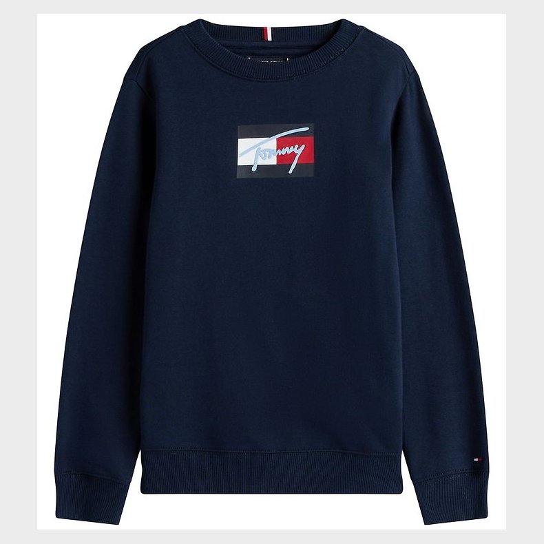 Tommy Hilfiger Sweatshirt - Script Flag - Dark Night Navy