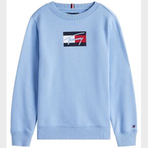 Tommy Hilfiger Sweatshirt - Script Flag - Cloudy Blue