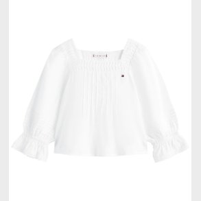 Tommy Hilfiger Skjorte - Broderie Anglaise - White