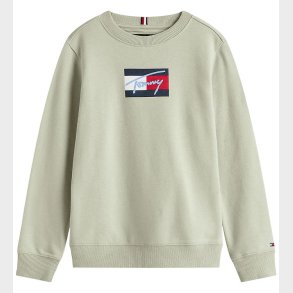 Tommy Hilfiger Sweatshirt - Script Flag - Misty Sage Green