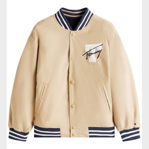 Tommy Hilfiger Jakke - Reversible Bomber - Gentle Gold/Navy