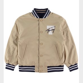 Tommy Hilfiger Bomberjakke - Vendbar - Gentle Gold/Navy