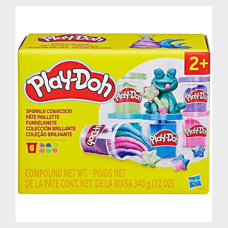 Play-Doh Modellervoks - 6-pak - Sparkle Collection - 340g