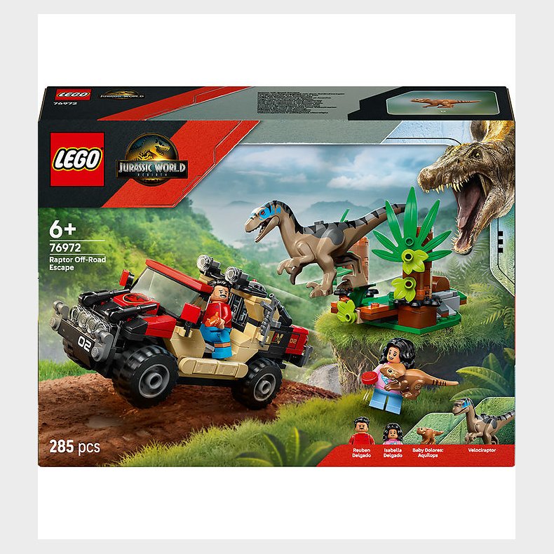 LEGO® Jurassic World - Flugt fra Raptor - 76972 - 285 Dele