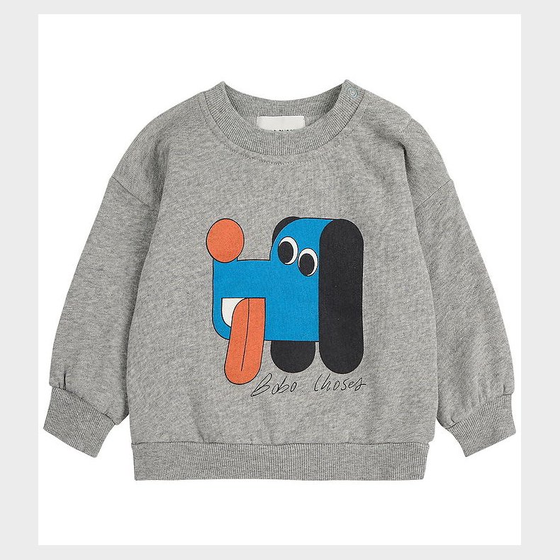 Bobo Choses Sweatshirt - Doggy Mate - Light Heather Grey