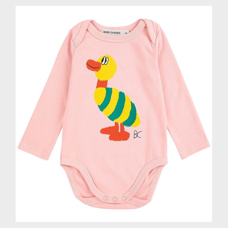 Bobo Choses Body l/ - Stripped Duck - Light Pink