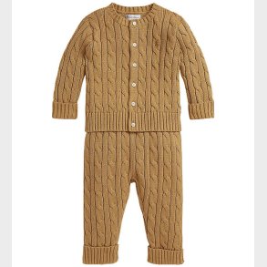 Polo Ralph Lauren Cardigan/Bukser - Strik - Classic Camel