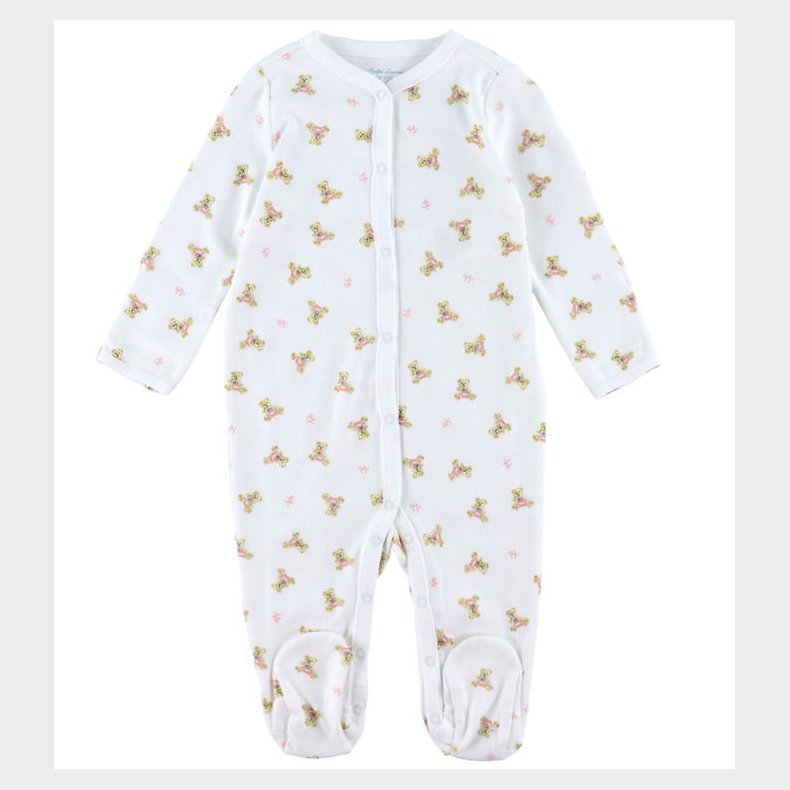 Polo Ralph Lauren Heldragt - Hvid/Pink m. Bamser