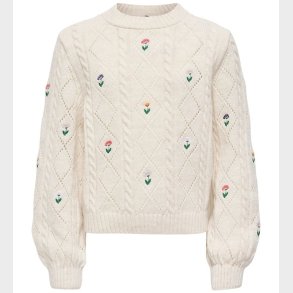 Kids Only Sweatshirt - Strik - KogFlower - Tofu/Flowers EMB