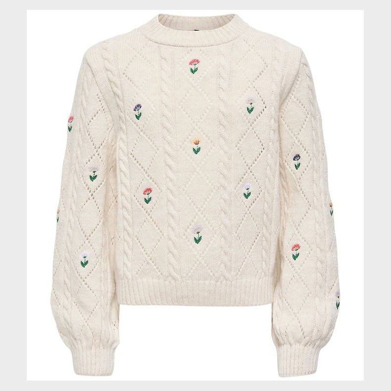 Kids Only Sweatshirt - Strik - KogFlower - Tofu/Flowers EMB