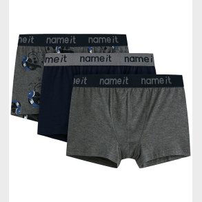 Name it Boxershorts - 3-pak - NkmBoxer - Dark Grey Melange/ Dark