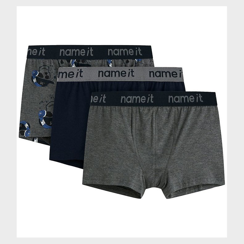 Name it Boxershorts - 3-pak - NkmBoxer - M�rkegr�meleret