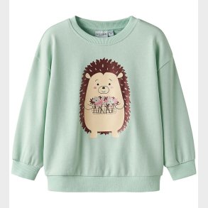 Name It Sweatshirt - NmfValona - Gossamer Green/Hedgehog
