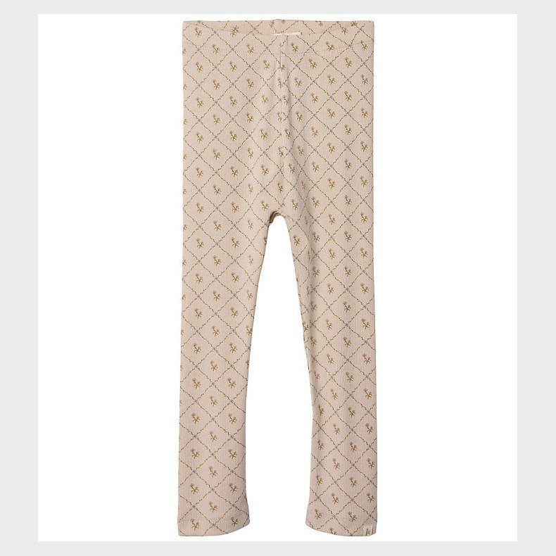 Lil' Atelier Leggings - NmfGago - Gray Morn/Vintage Flower