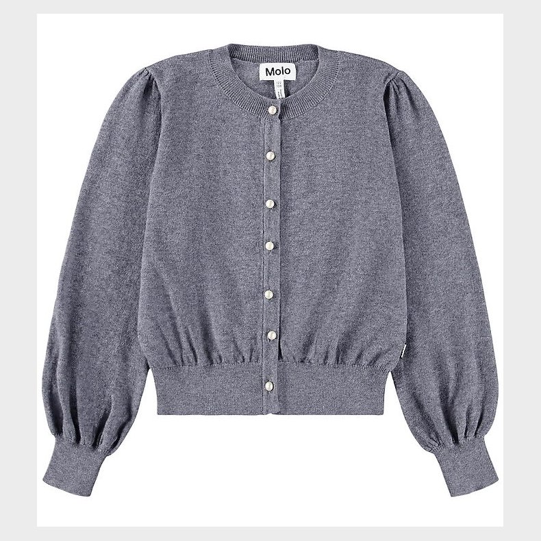Molo Cardigan - Strik - Uld/Bomuld - Guinevere - Grey Melange