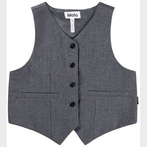 Molo Vest - Hollie - Grey Silver Check