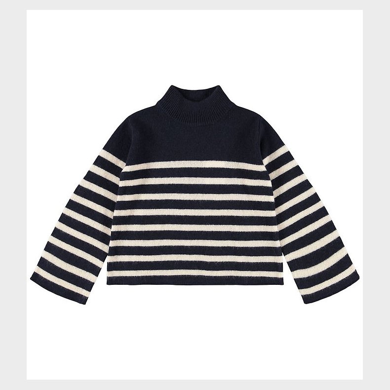 Molo Bluse - Strik - Uld - Govina - Blue Cream