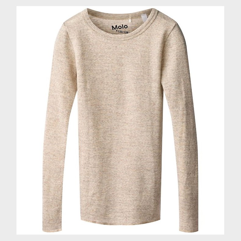 Molo Bluse - Merino Uld - Rihanna - Oatmeal Melange