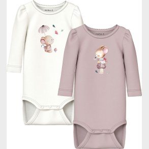 Name It Body l/ - NbfLotus - 2-pak - Cloud Dancer / Burnished