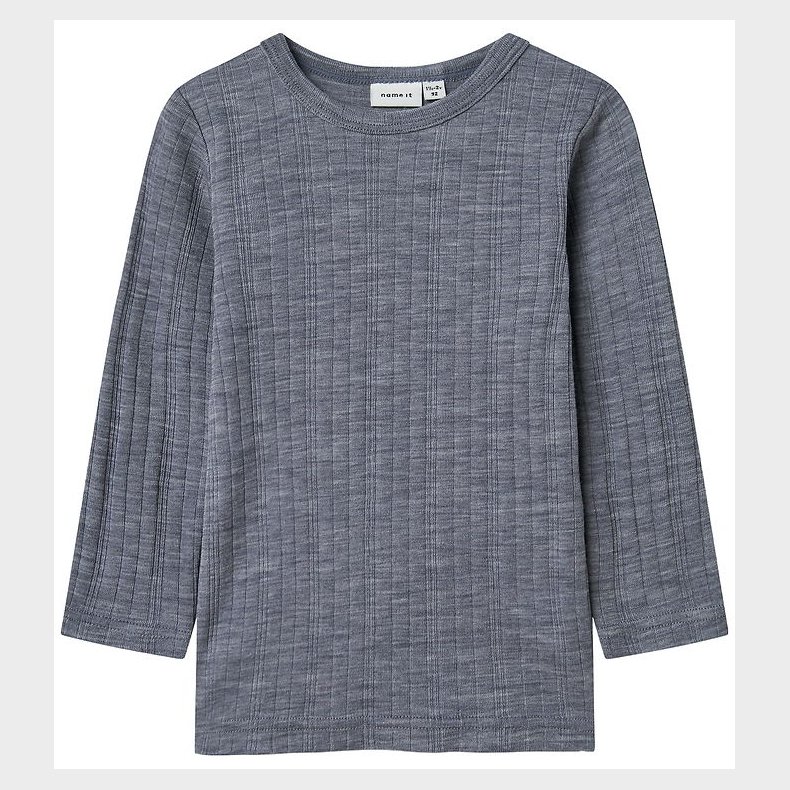 Name It Bluse - Uld - Rib - Noos - NmmWang - Folkstone Gray