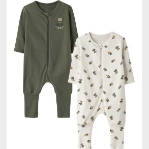 Name It Natdragt - Noos - NbmNightsuit - 2-pak - Jet Stream/w/ T